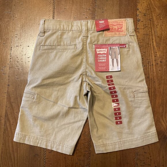 Levi's Boy's Youth Durable Twill Pockets Adjustable Waist Cargo Short Size 8 New - Picture 2 of 6